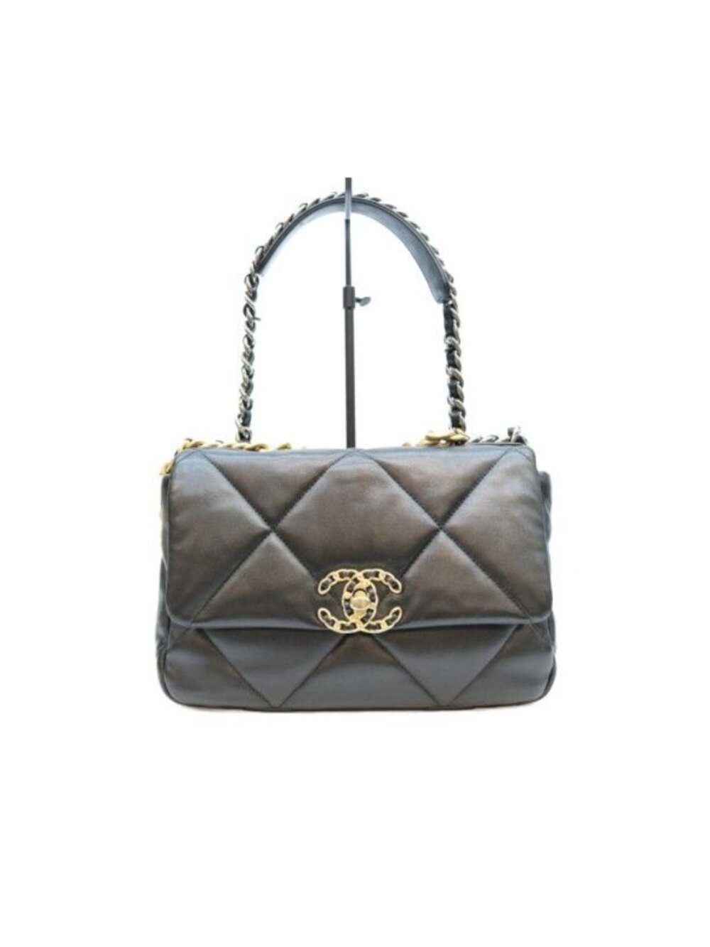 Chanel Black Lambskin 19 Small Shoulder Bag